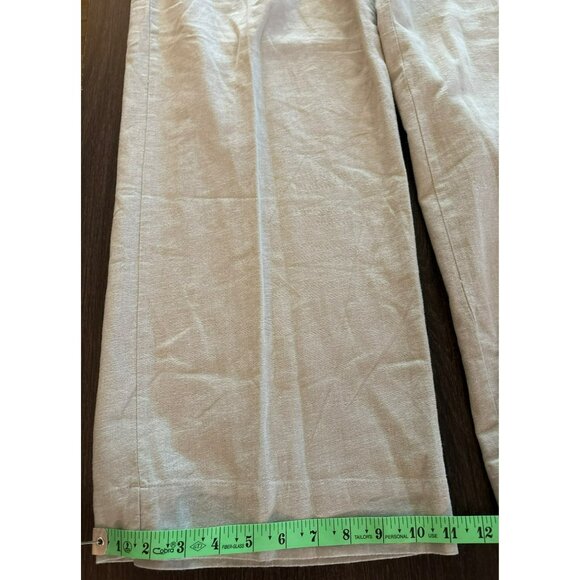 NWT Abercrombie & Fitch Wide-Leg Linen Blend Cotton Lined Pants Size L - Picture 10 of 10